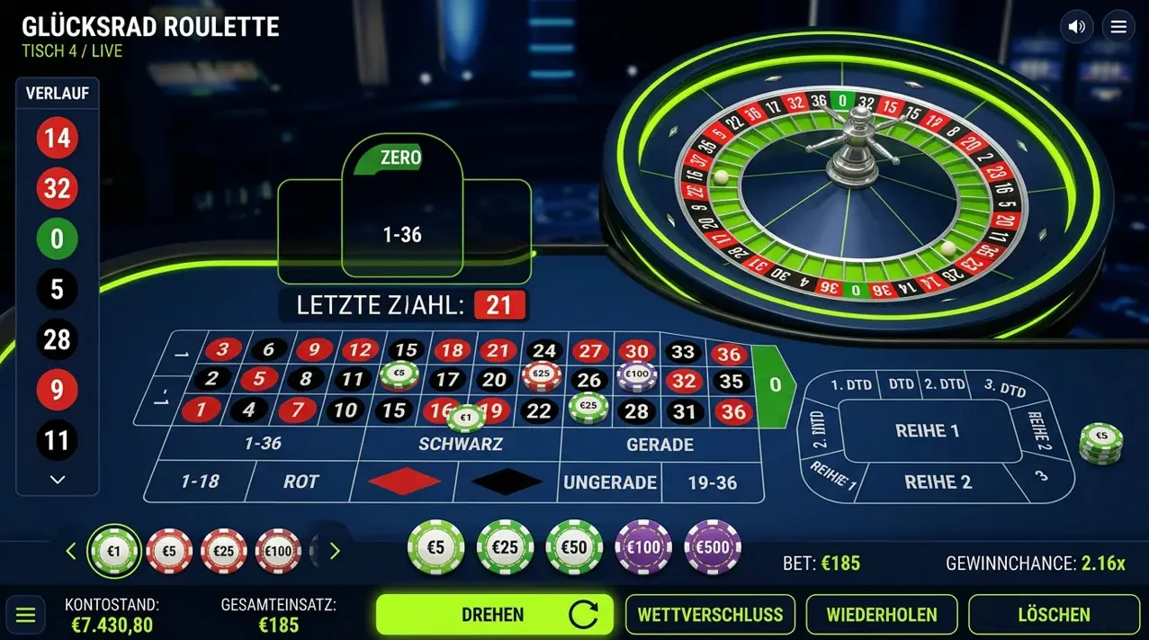 Tischspiele bei Rich Royal
